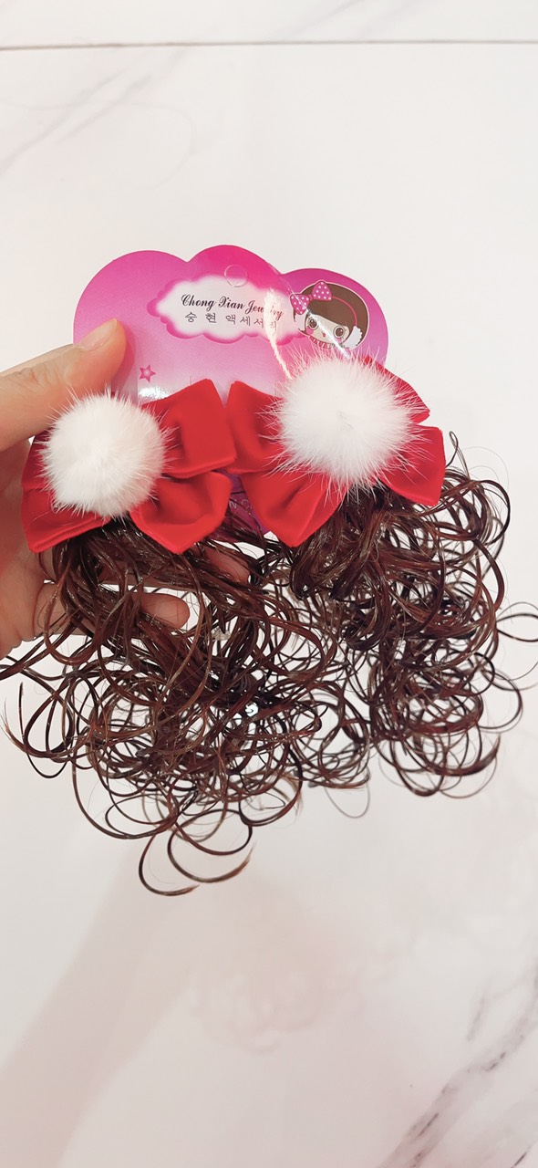 Set 2 kẹp tóc giả thời trang siêu yêu cho bé