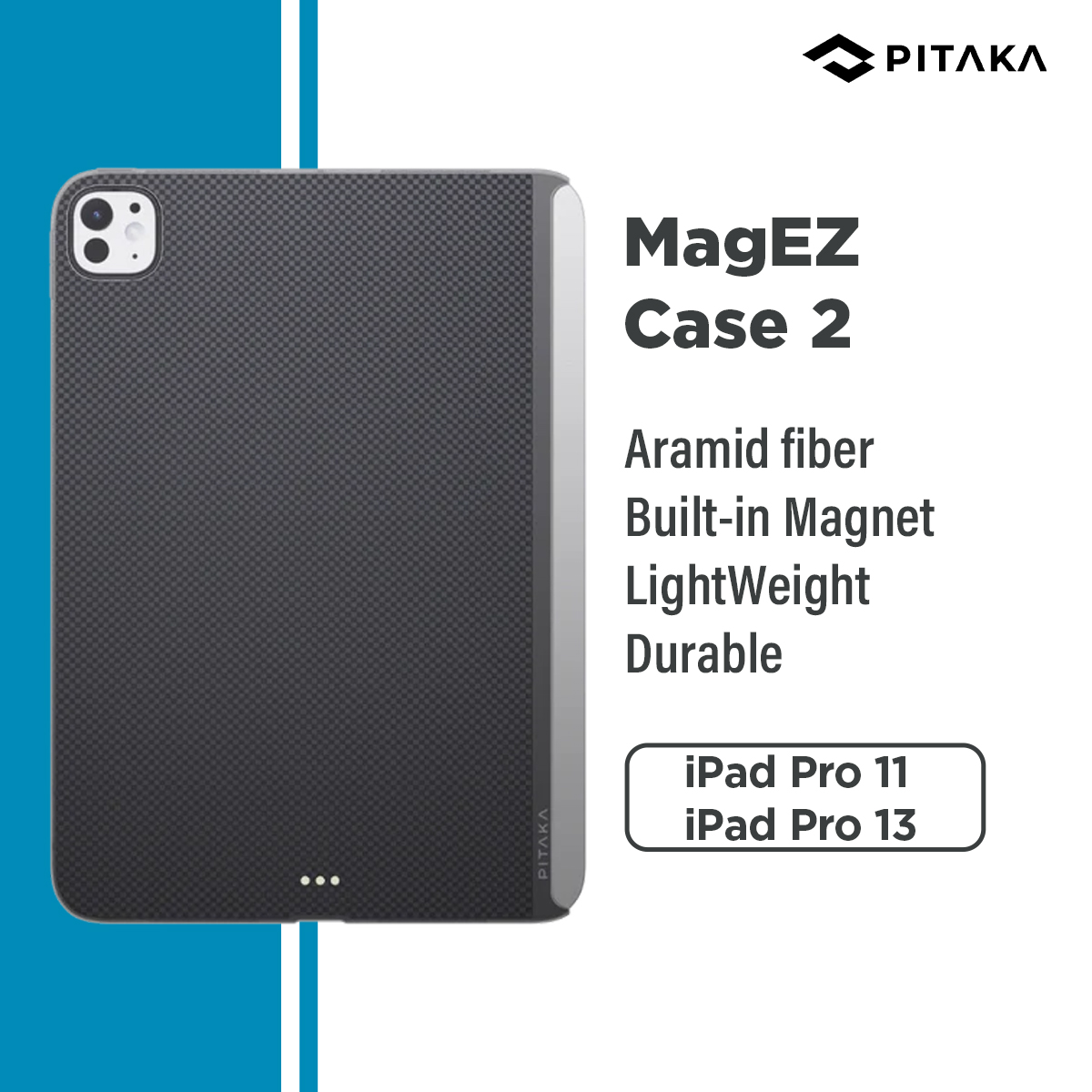 PITAKA MagEZ Case iPad Pro 11インチ 2024 iPad Pro 2024 (M4) Cases Compatible with Magic Keyboard | PITAKA