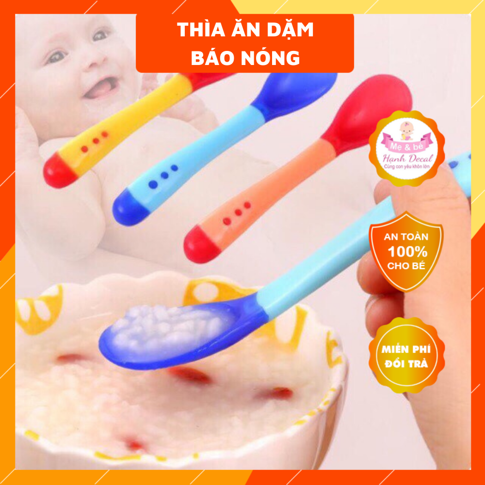 Set 3 thìa báo nóng silicon cho bé ăn dặm