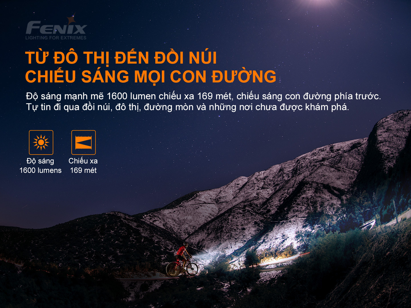 Đèn pin xe đạp Fenix BC26R