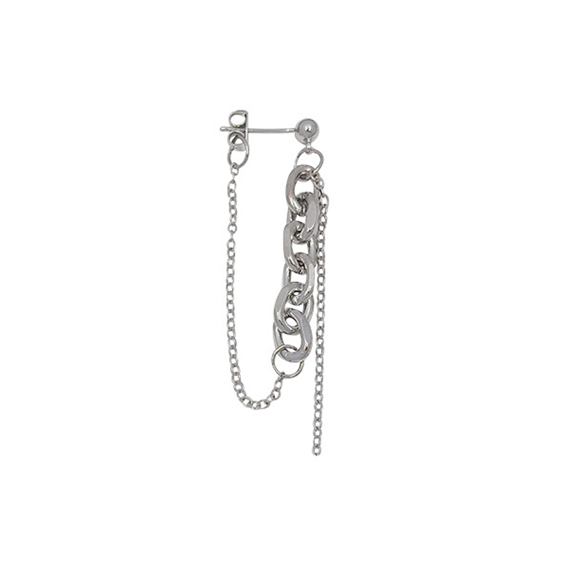 MIAOYA Fashion Jewelry Shop Trendy Asymmetrical Design Drop Earrings For Women Chain Shape Metal Accessories For Students Beautiful Birthday Gift