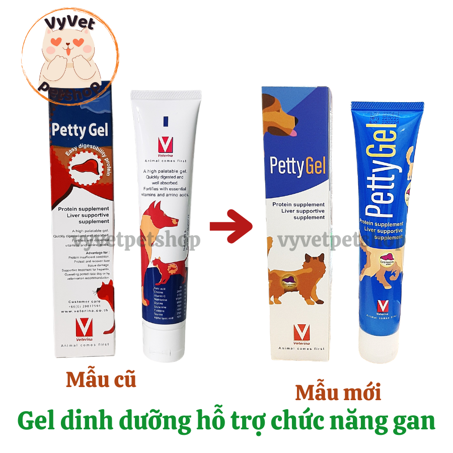 PETTY GEL bổ sung dinh dưỡng, hỗ trợ chức năng gan cho thú cưng 85g