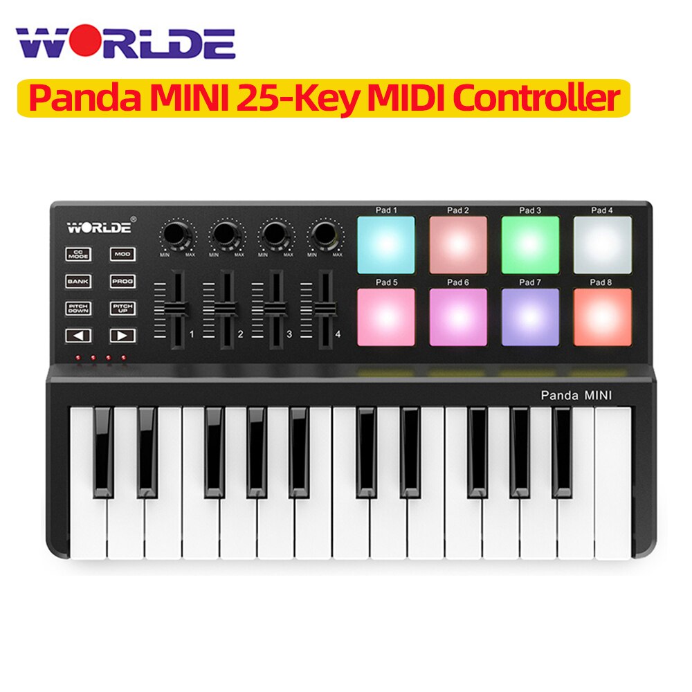 Wereldje Panda Mini 25-Key Ultra-Portable Usb Midi Keyboard Controller Alibaba.c