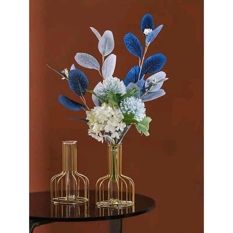 Lọ Hoa Bình Hoa Decor,Lọ hoa vàng gold đơn giản sang trọng trang trí phòng khách đẹp