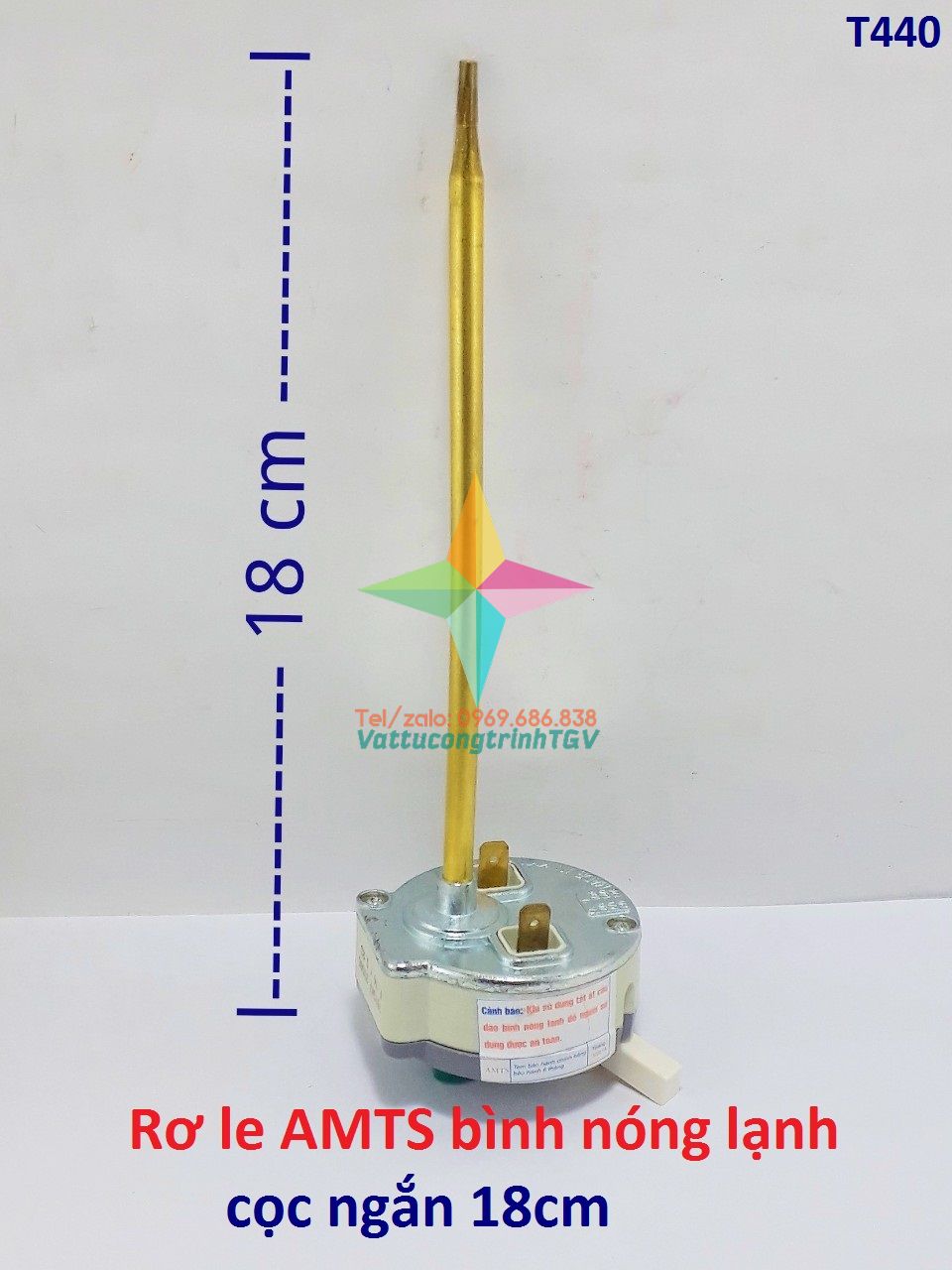 Rơle nhiệt độ bình Nóng Lạnh ARISTON dạng cọc dài 18cm