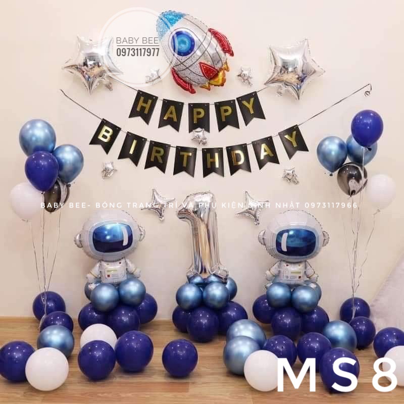 Set Trang Trí Sinh Nhật Chủ Đề Phi Hành Gia Nhiều Mẫu