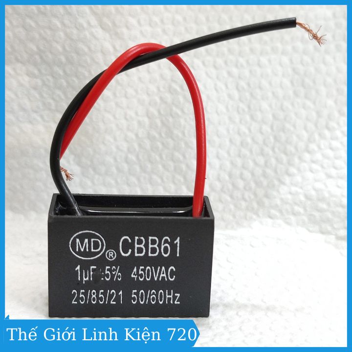 Tụ quạt điện 2uF 400VAC 50/60Hz