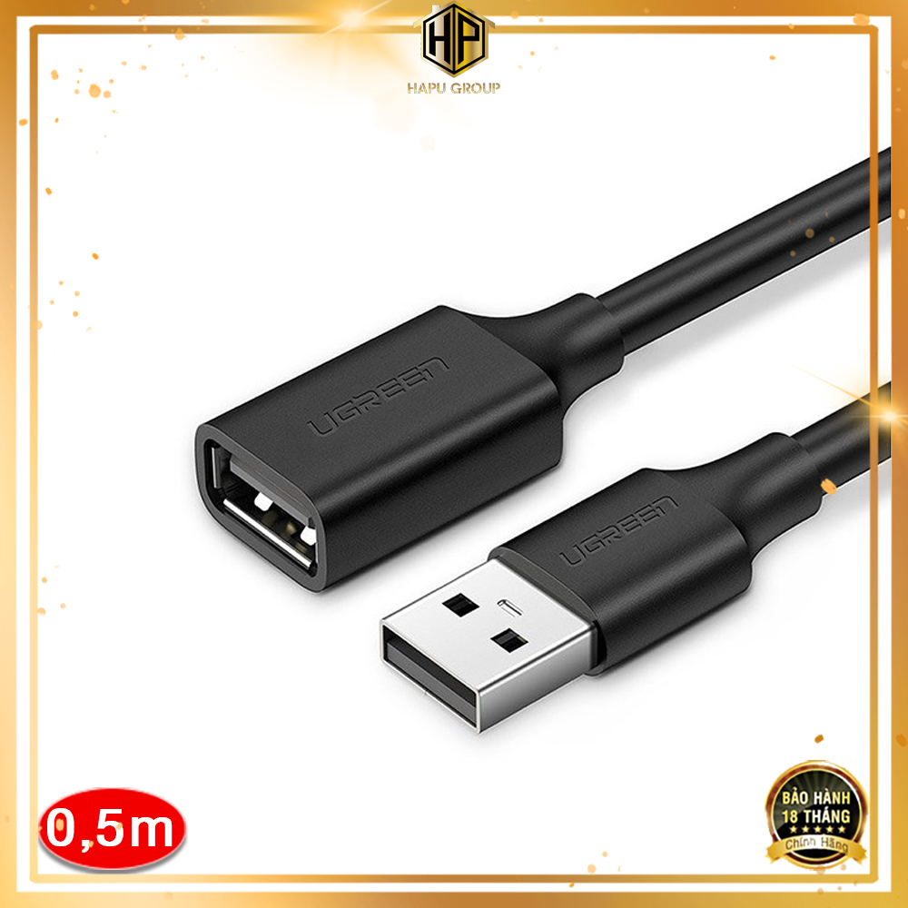 Ugreen 10313 - cáp usb 2.0 nối dài 0,5m chính hãng - hapugroup
