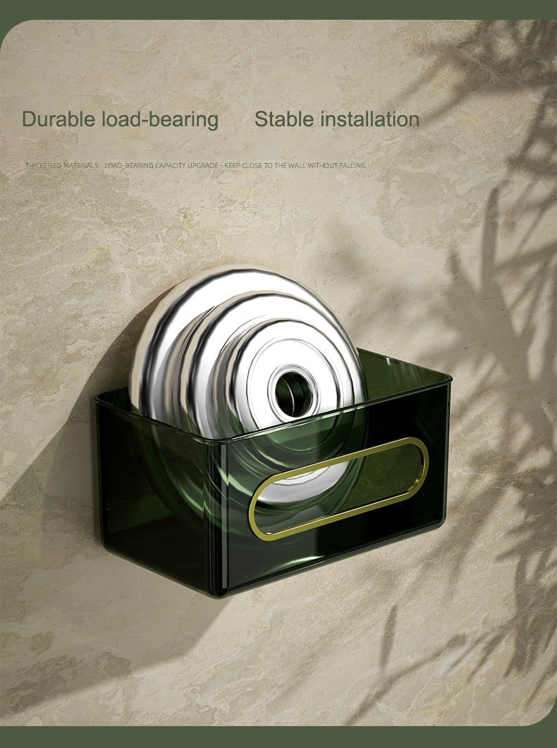Wall hanging tissue box Light luxury side opening wall hanging tissue box Tissue face towel solid storage box