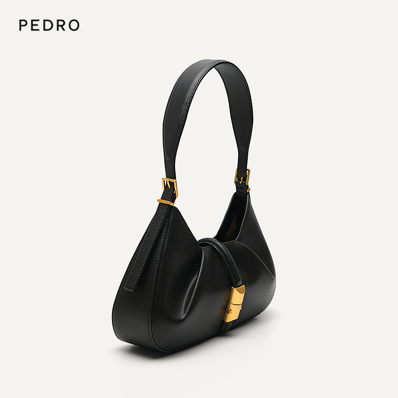 Black PEDRO Studio Bardot Leather Shoulder Bag - PEDRO SG