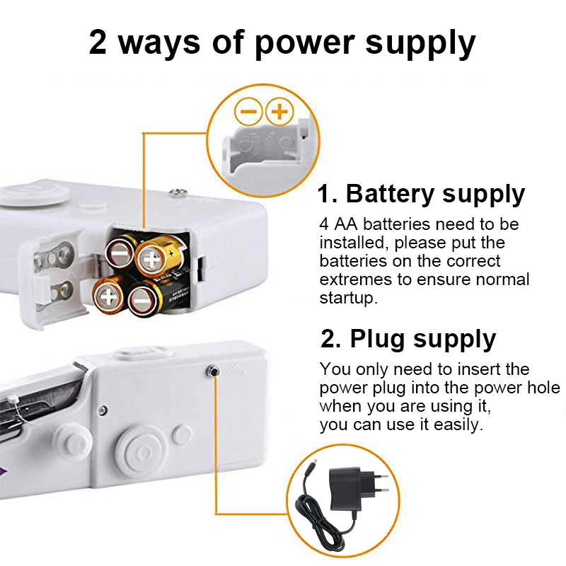 Portable Handheld Electric Sewing Machine Needlework Cordless Clothes Mini Home Sewing Quick Repair DIY Clothes Sewing Machine.
