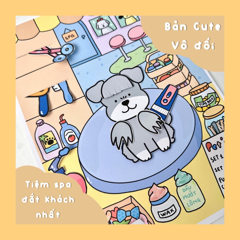 COMBO 2 BỘ TRANH ĐỒ CHƠI GIẤY CÔ TIÊN XANH