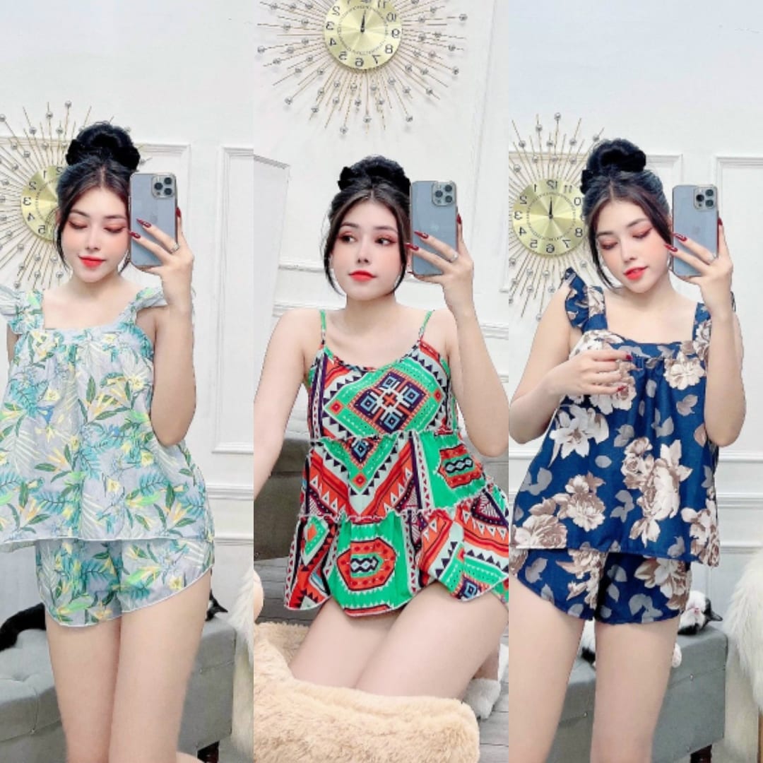 Bộ lụa hàn đùi đủ kiểu, 38 đến 58kg