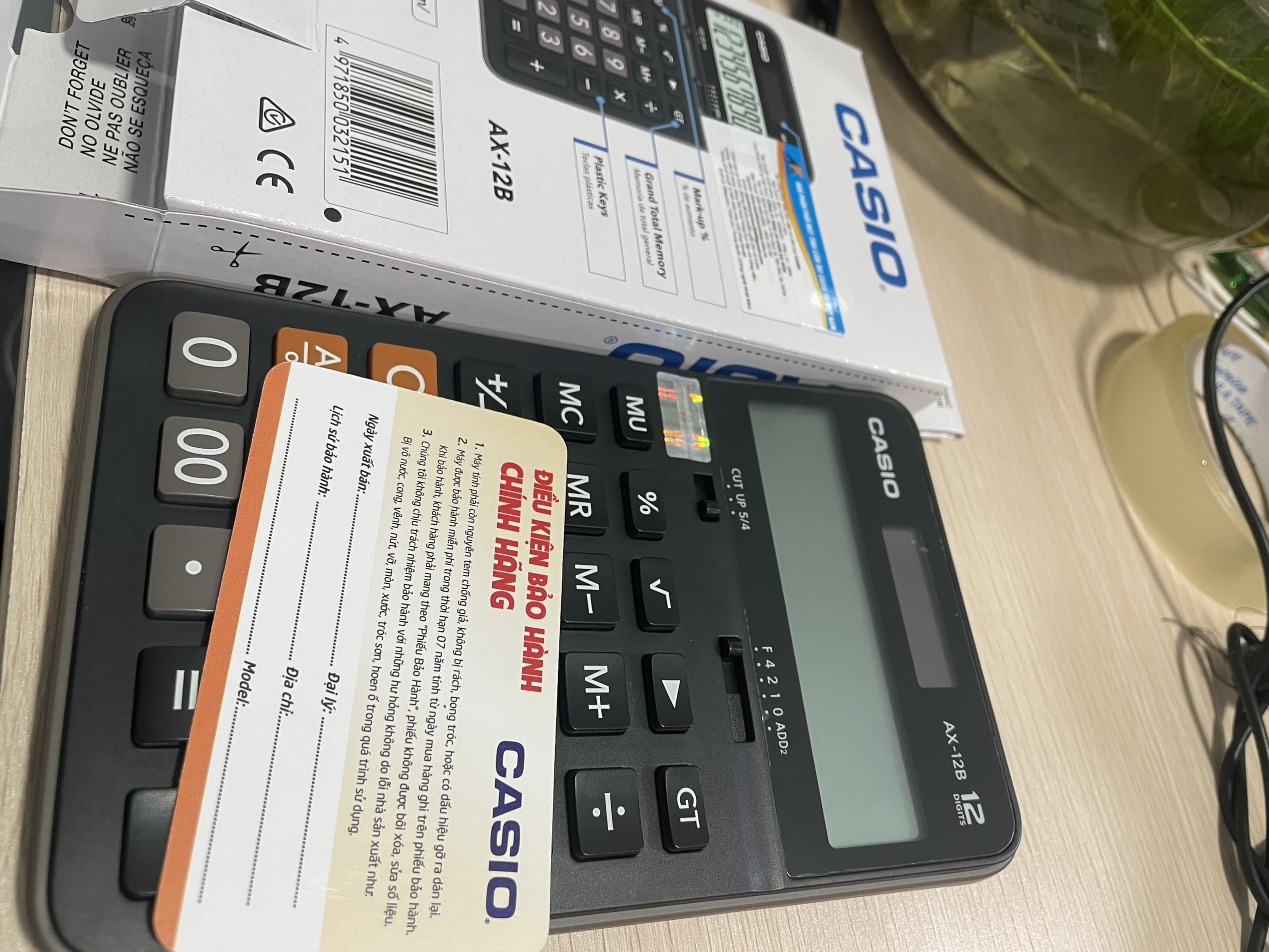 Máy Tính Casio AX-12B Chính Hãng Bảo Hành 5 Năm