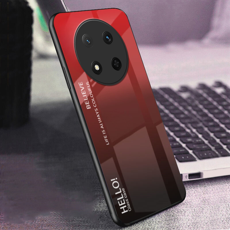 For Honor X9C Case Gradient Mirror Tempered Glass Protector Hard For Honor X9C 5G Back cover Phone Cases. 