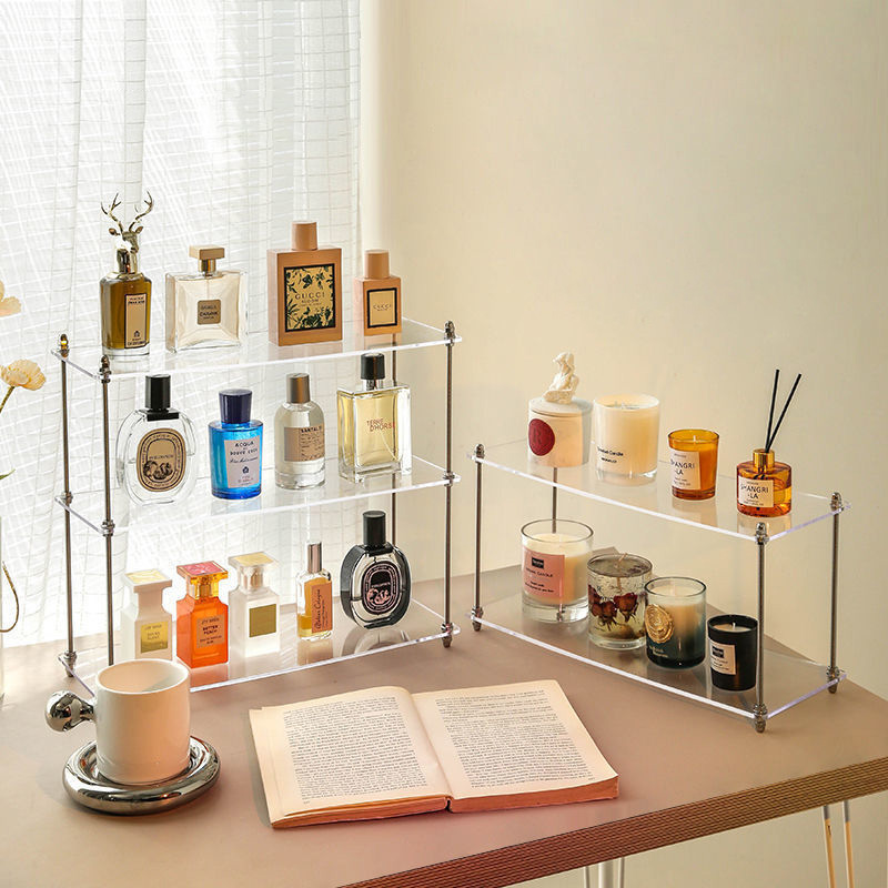 Perfume cup storage display shelf, desktop perfume aromatherapy fragrance storage box, multi-functional storage save space
