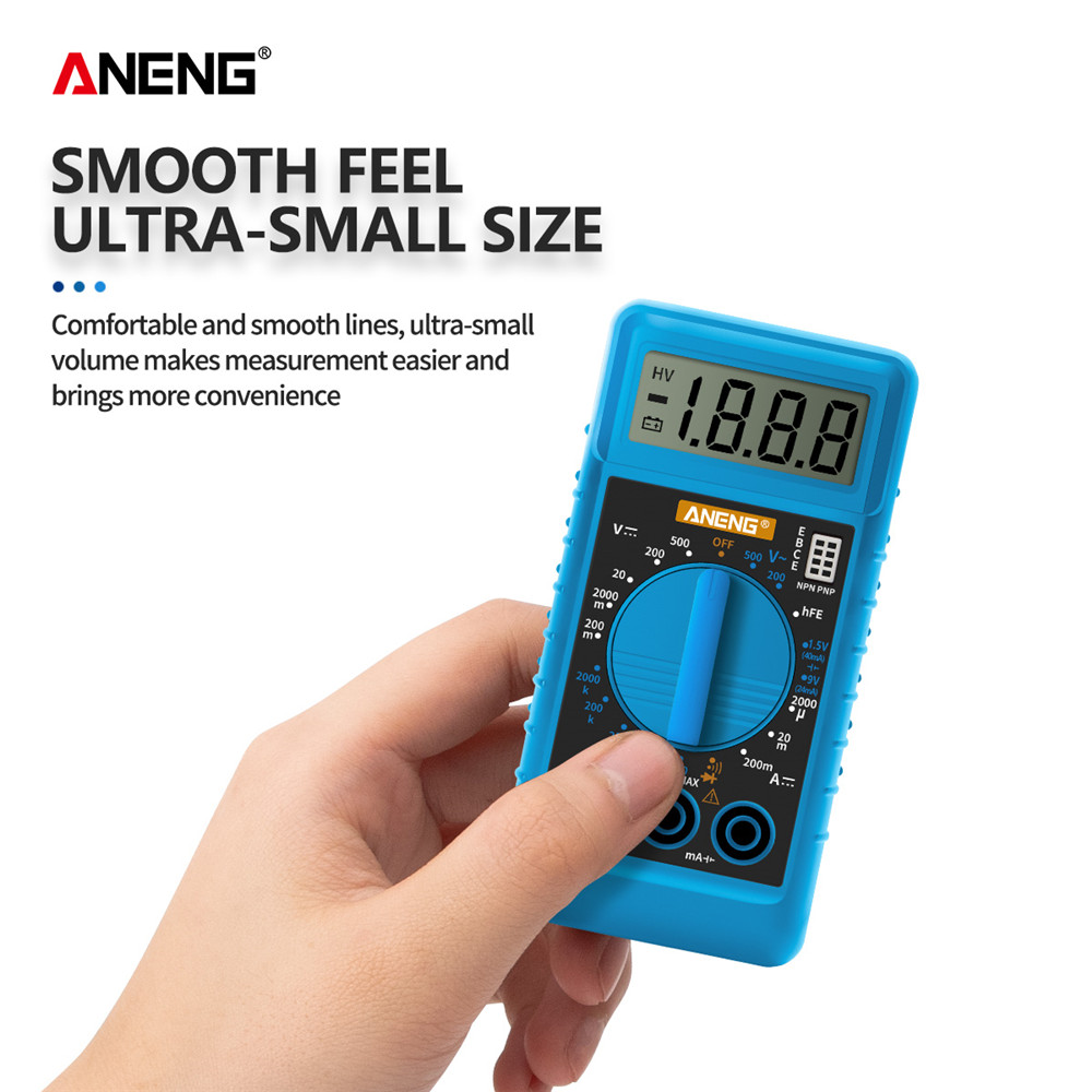 ANENG Mini Digital Multimeter Electric Tester Meter Multimetro Transistor Capacitor Component Tester Auto Range Multimeter. 