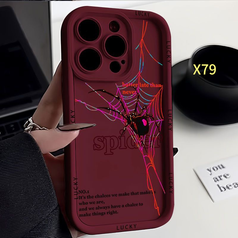 Case for iphone 11 12 13 14 15 pro max 6 7 6s 8 x xr xs max se 2020 6splus 7plus 6plus 8plus 14plus 15 plus spider silicone soft shockproof case