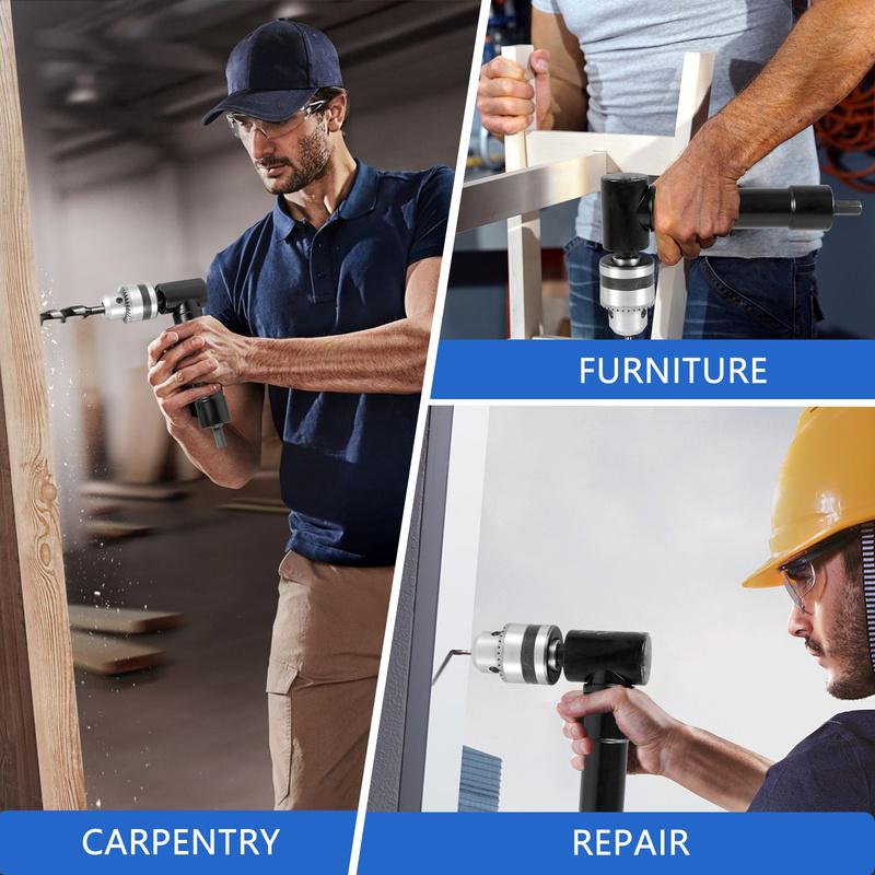 90 ° Khoan Mở rộng Chuck Máy Khoan Điện góc phải Chuck cái khoan tay Bộ chuyển đổi đính kèm 90 ° Khoan Mở rộng Chuck cho cái khoan tay