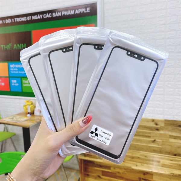 { CÓ KEO } Kính ép OCA Huawei Nova 3i