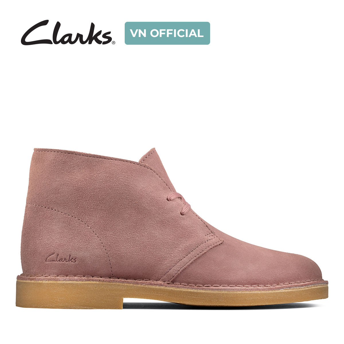 Giày bốt cổ thấp da nữ clarks - desert boot 2