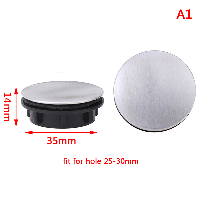 Tantuoye 2Pcs Sink Tap Hole Cover Kitchen Faucet Hole Cover Stainless Steel
