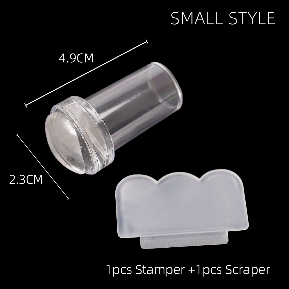 Transparent Stamper and Plastic Scraper Stamping Plate Stamping Tool Stamp Nail Art Manicure Tools