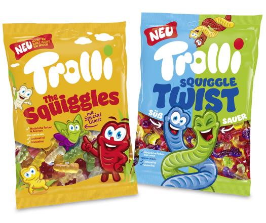 Kẹo dẻo Trolli Squiggles gói 100gr- Đức