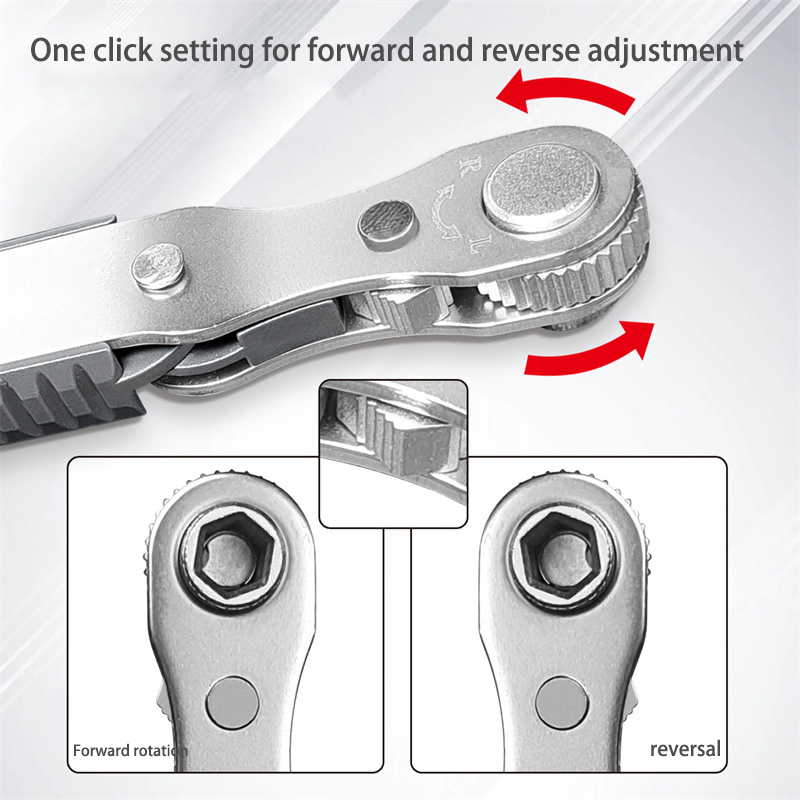 6mm double way ratchet screwdriver set right angle household multifunction wrench mini screwdriver