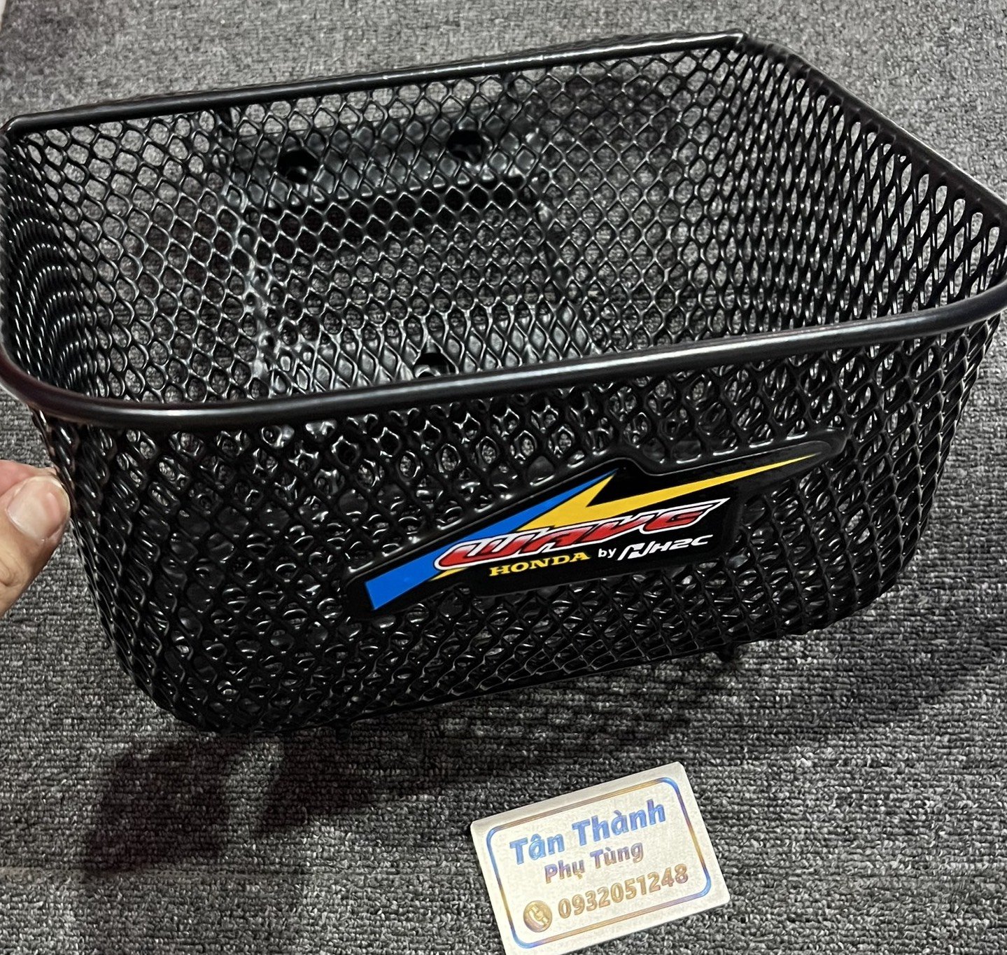 Rổ Wave lớn, Wave nhỏ tem H2C trắng , đen kèm ốc