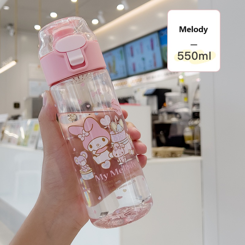 Sanrio Kawaii Melody Kuromi Water Bottle Cinnamoroll Pochacco ...