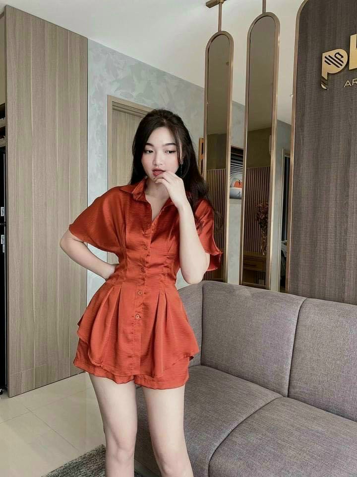 Sét bộ quần áo nữ,sét áo ngắn tay bo eo dáng xòe quần đùi short xinh xắn