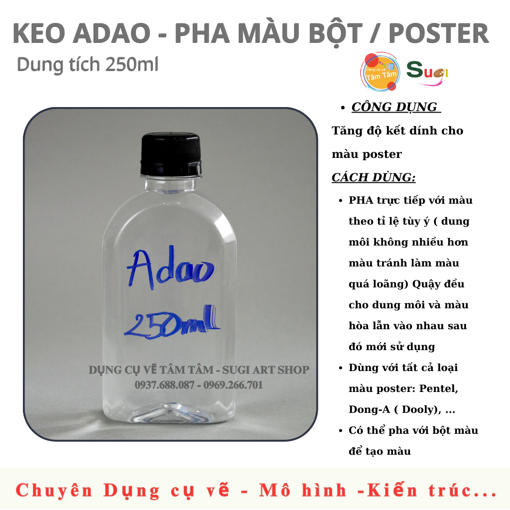 Keo Adao , Keo pha màu bột , màu Poster