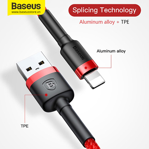 Cáp sạc nhanh Lightning Baseus Cafule Cable 2.4A