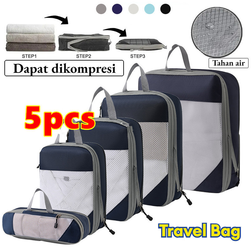 3/5 Pcs Travel Bag Set Travel Packing Cubes Koper Suitcase