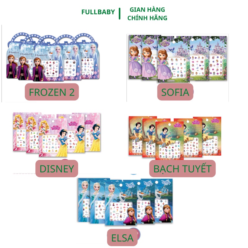 Miếng dán móng tay cho bé sticker 3D nhiều mẫu mới cho bé