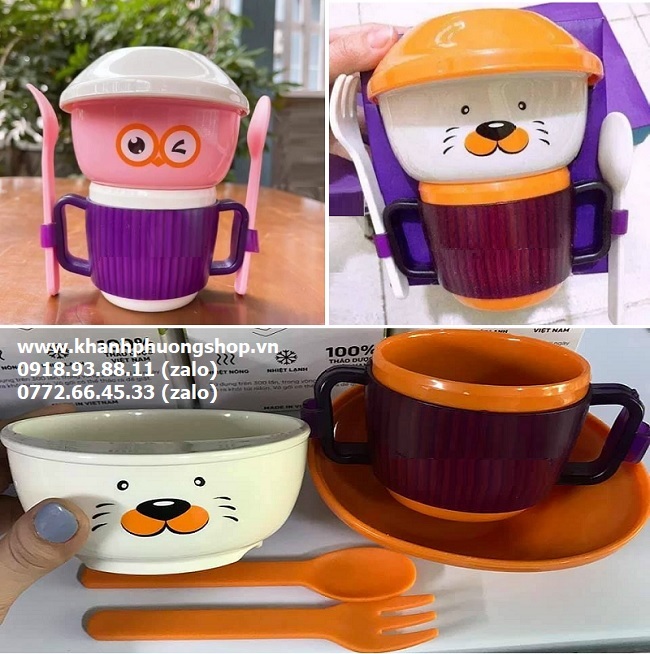 bộ ly chén dĩa cho bé ăn dặm - bộ ly chén dĩa