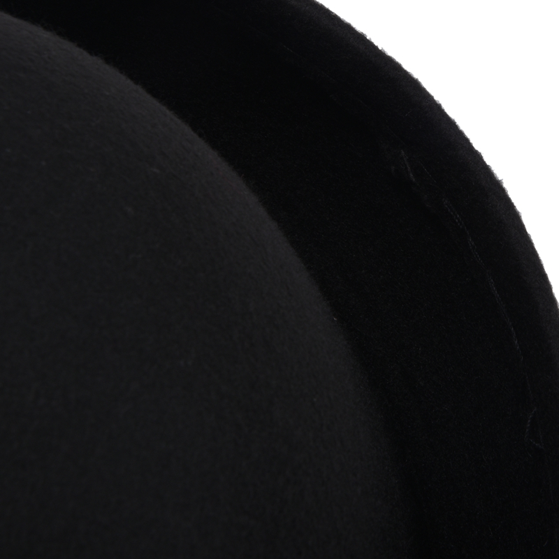 1Piece Melon Bowler Hat Hat Bowler Hat Bowler Hat Felt Hat Chaplin Hat Riding Hat (Black)