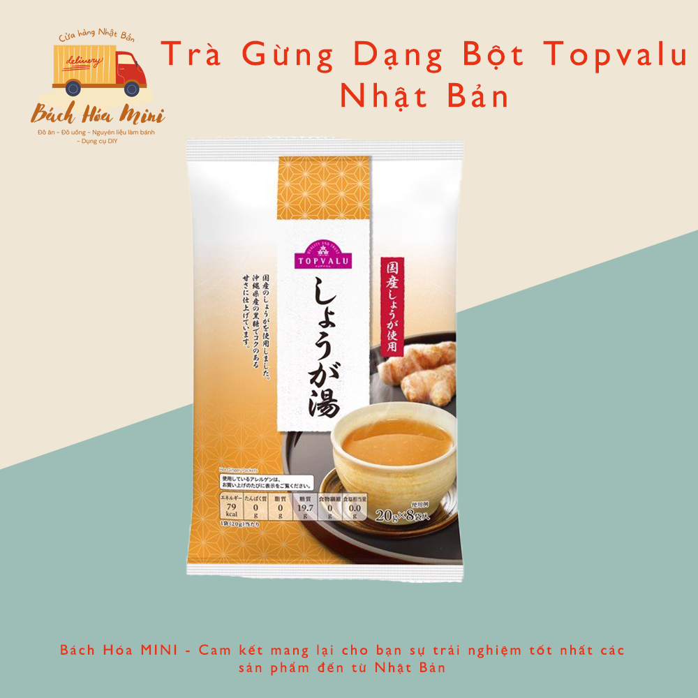 Trà Gừng dạng bột Topvalu - Bách Hóa Mini Nhật Bản