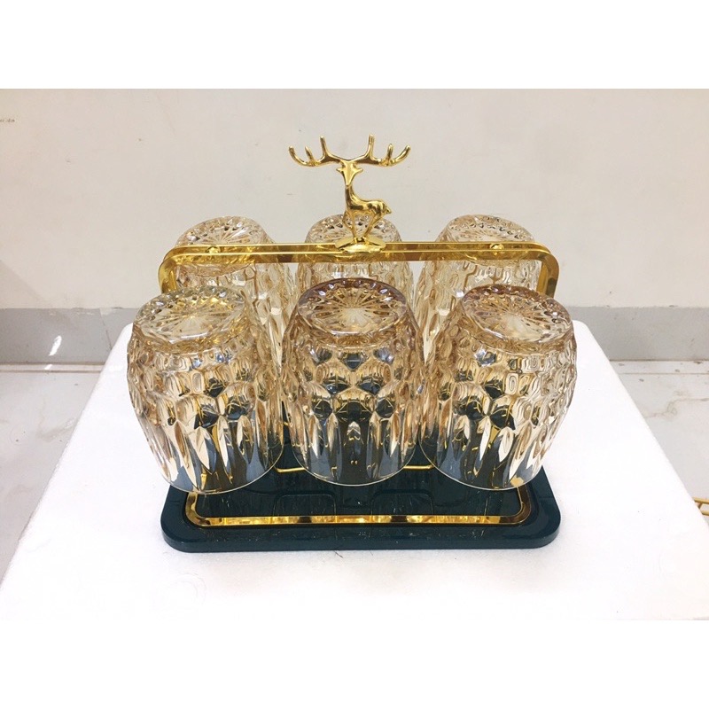 Bộ 6 Cốc Thuỷ Tinh Pha Lê Sang Trọng Tinh Tế