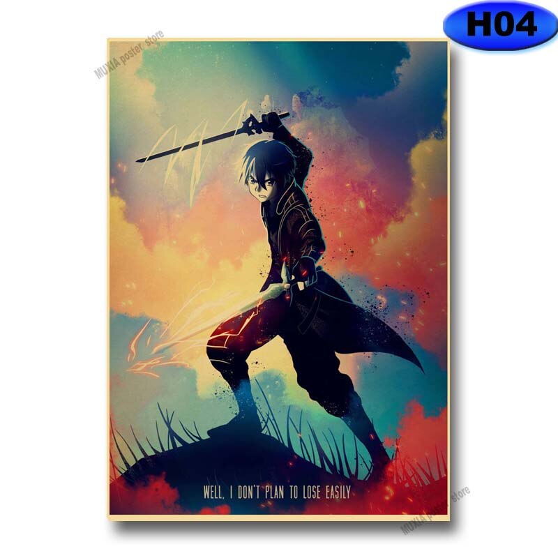 Pint Dr.STONE Poster Painting Sword Art Online Kraft Paper