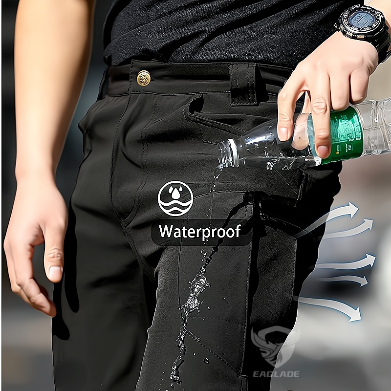 Eaglade Tactical Cargo Pants for Men in Black Ix9