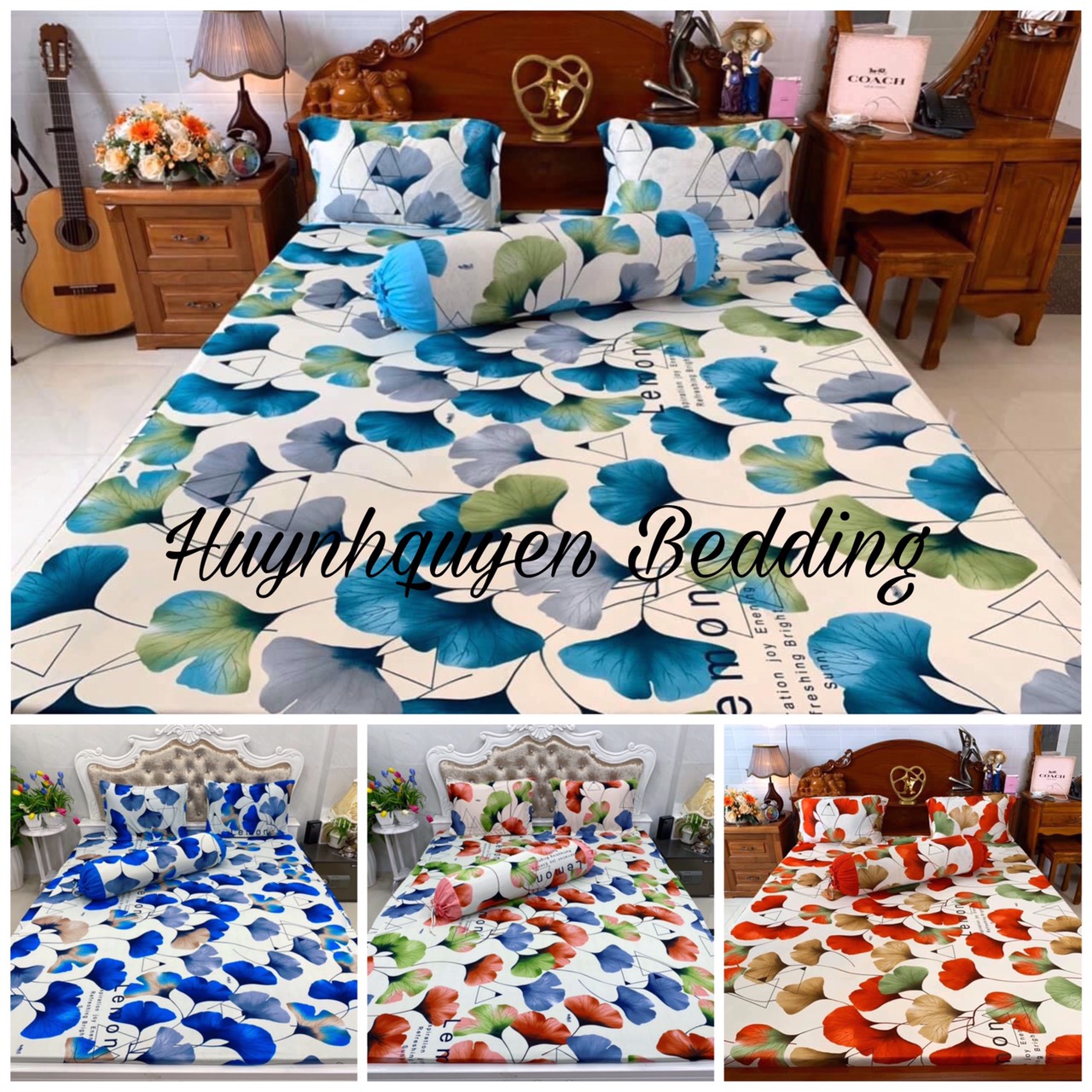 Trọn bộ drap ga thun [CÓ MỀN] (M6*2M nệm 5-15cm) chất Hàn quốc mát, đẹp