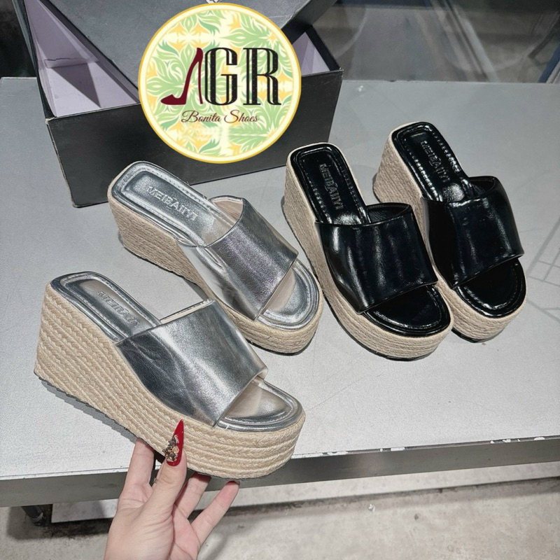 Dép xuồng Cối Bản Da mềm si mỡ cao 9 cm