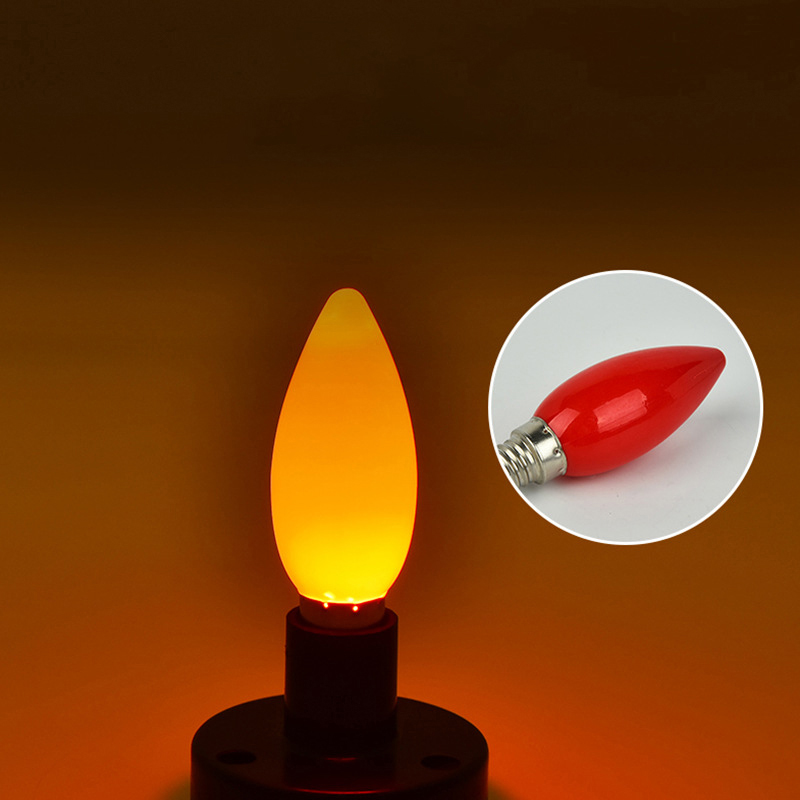 Maraa 1PC led altar bulb E12/E14 Red candle Buddha lamp Temple decorative lamp