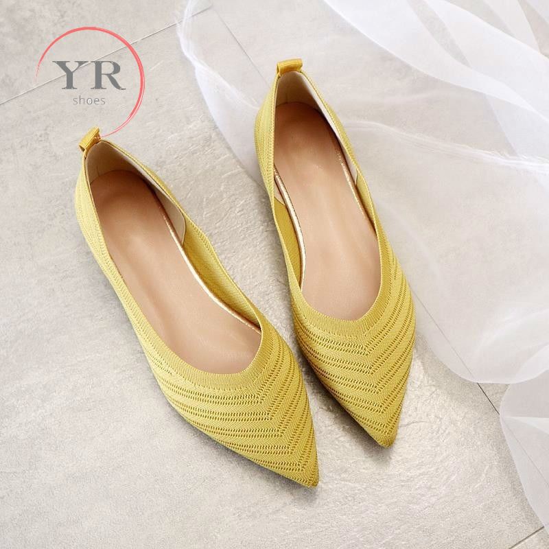 Giày búp bê nữ mũi nhọn thoải mái plus size 35-43
