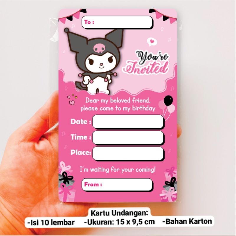 Kuromi INVITATION CARD HAPPY BIRTHDAY - 532917d896cd9cf640f5f9a2dc5323d9