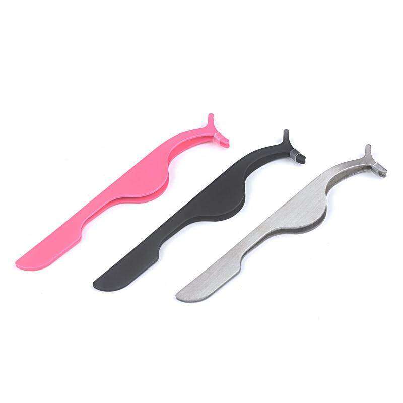 1pc Eyelash Tweezers Beauty Tools Multifunction Stainless Auxiliary Curler False Eyelash Extensions Clip Applicator Accessories