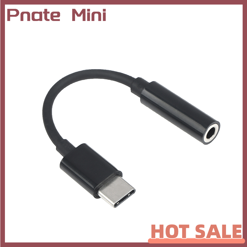 Pnate Type-C to 3.5mm AUX Jack Earphone Audio Adapter Audio Splitter USB-C Converter Headphone Adaptor