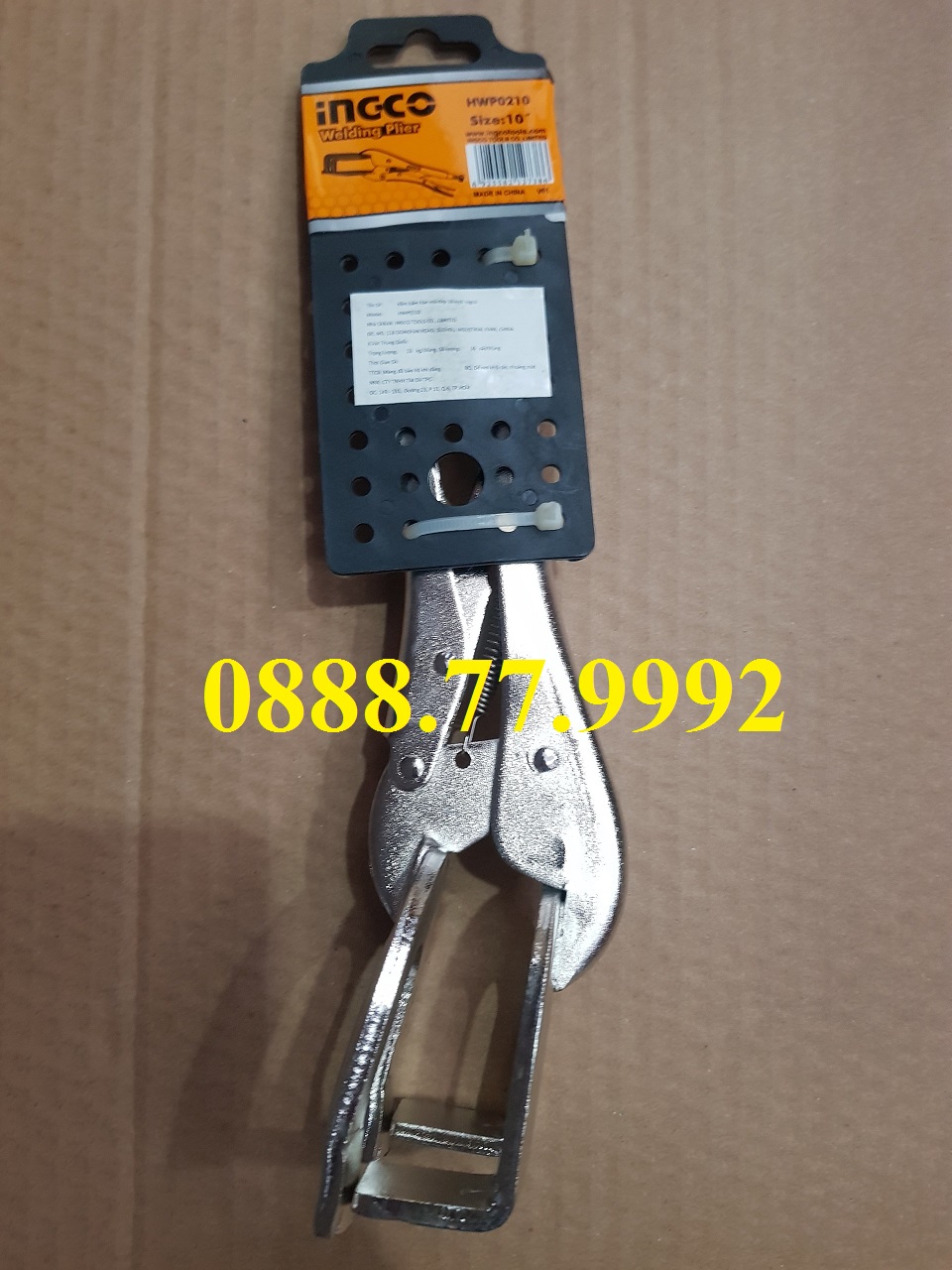 Kềm bấm hàn mỏ dẹp 10 inch Ingco HWP0210